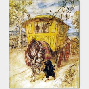 Wind in the Willows - Gypsy Caravan on the Open Road - Arthur Rackham Posters and Art